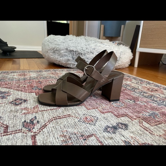 Via Spiga Opal square toe sandals, olive green, size 8/38 - Picture 2 of 8